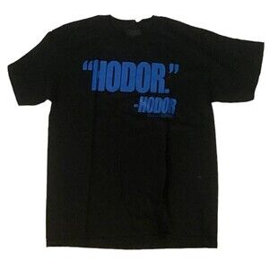 Hodor Game of Thrones T-Shirt Black Blue Adult Large Kristian Nairn TV Show NWT